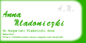 anna mladoniczki business card